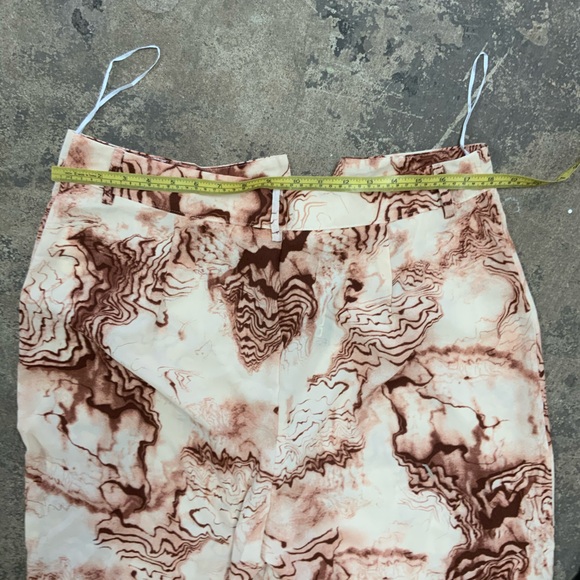 NWT MARBLE PRINT RELAXED WIDE LEG TROUSERS SIZE 12 - OBO - Picture 3 of 10